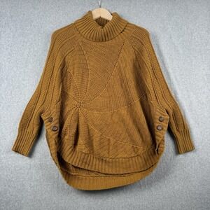 Cowl Neck Tunic Sweater in Mustard